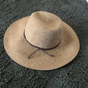 Halogen Refined Wide Brim Wool Floppy Hat